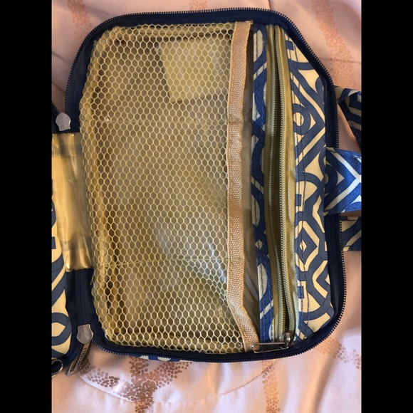 Cosmetics bag, Blue/Gold Travel, with sturdy handles - Picture 6 of 6